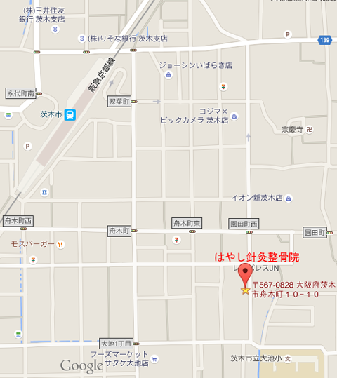 はやし針灸整骨院の地図 はやし針灸整骨院の地図